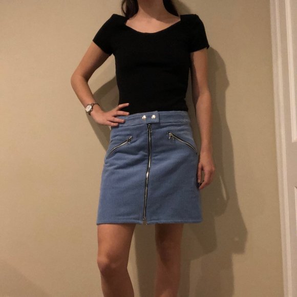 Corduroy Blue Skirt - Picture 4 of 4